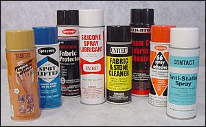 United brand & other aerosol sprays